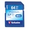 Verbatim 64GB Premium SDXC Memory Card, UHS-I V10 U1 Class 10, To 90MB/s Read 44024 - alternate 1
